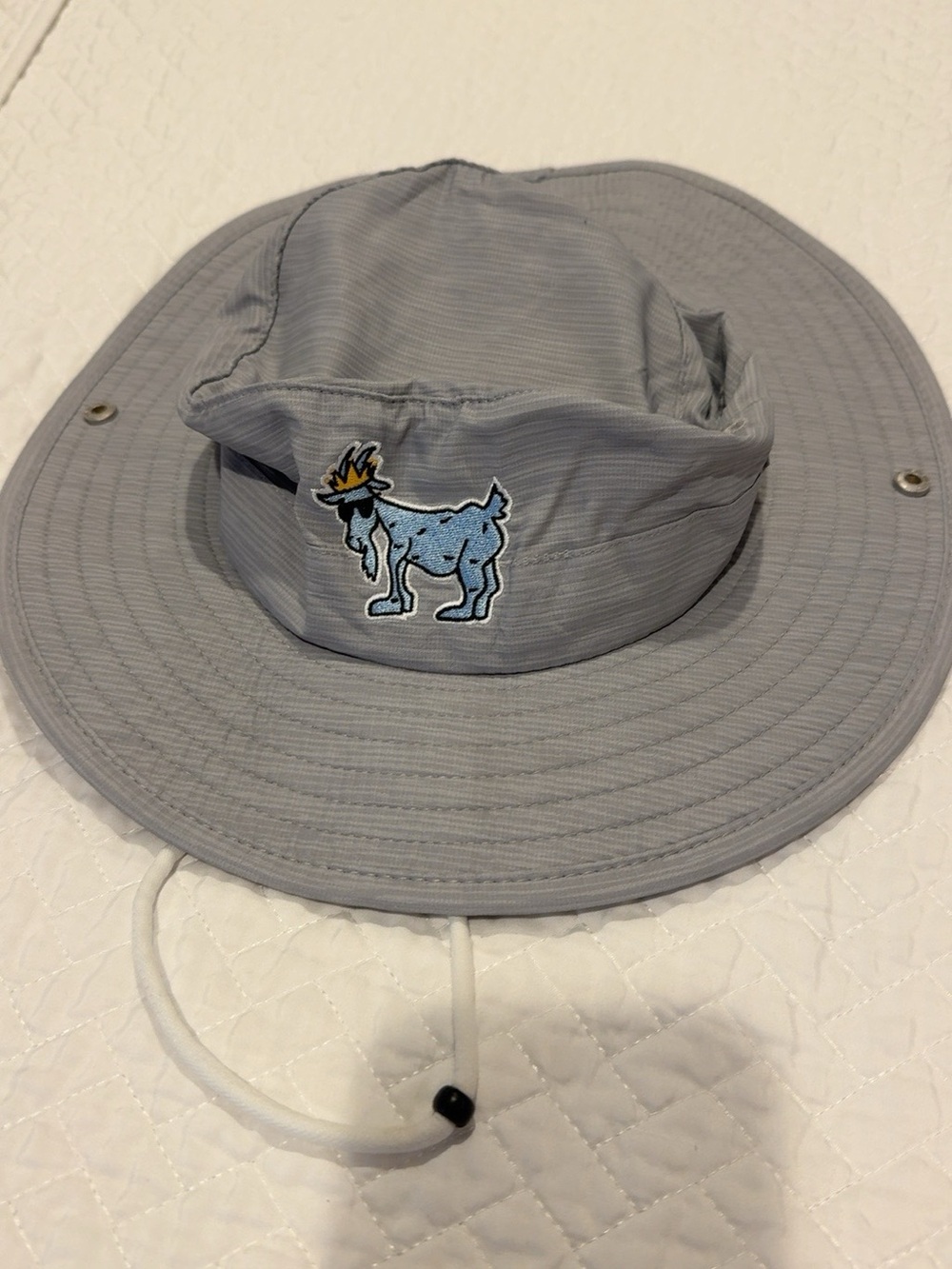 GOAT USA Gray Boonie Bucket Hat OSFA Goat Logo